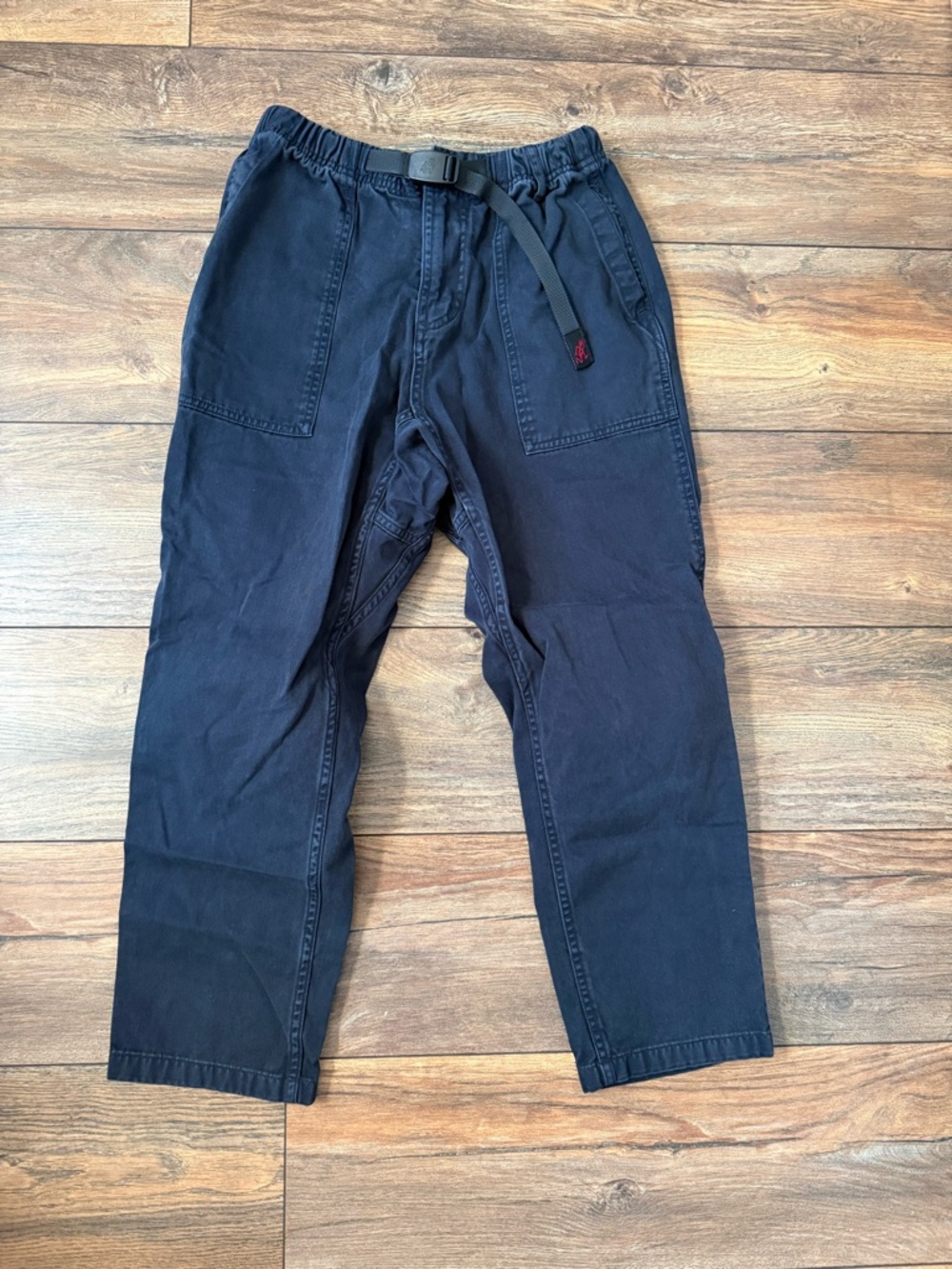 Gramicci Navy Casual Utility Pants with Elastic Waist